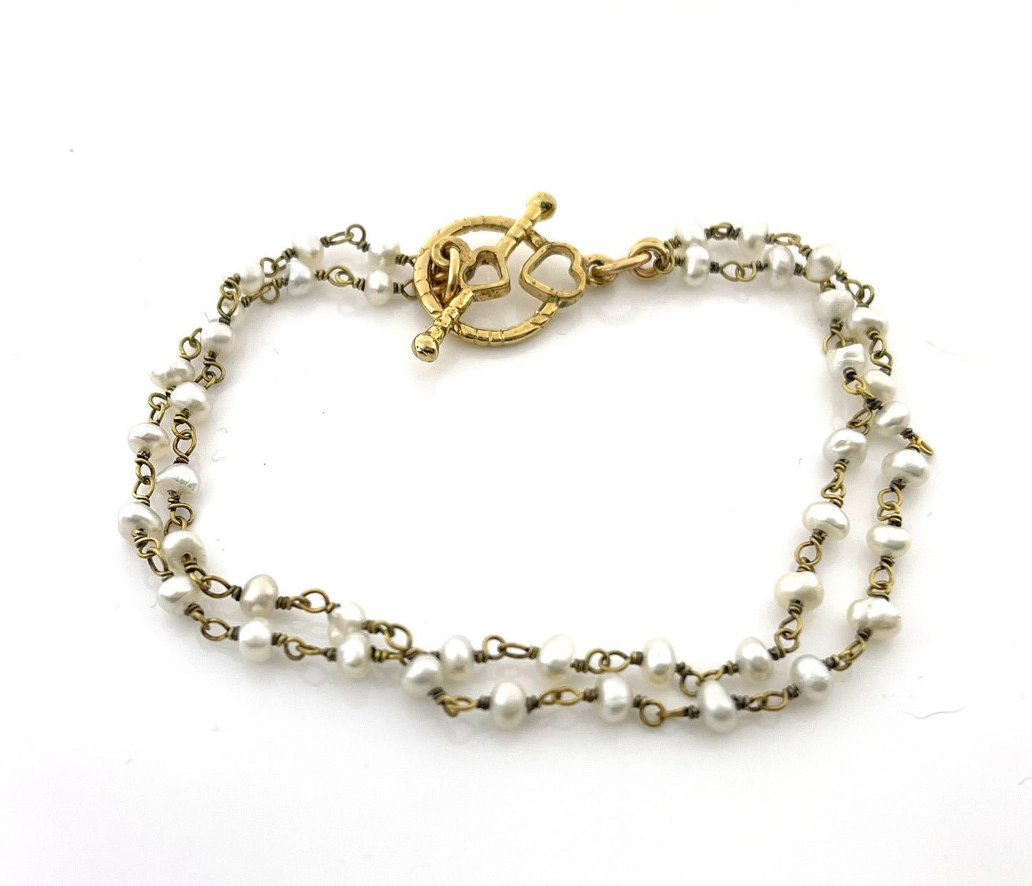 Dual Layer Freshwater Pearl Bracelet – 14K Gold Filled