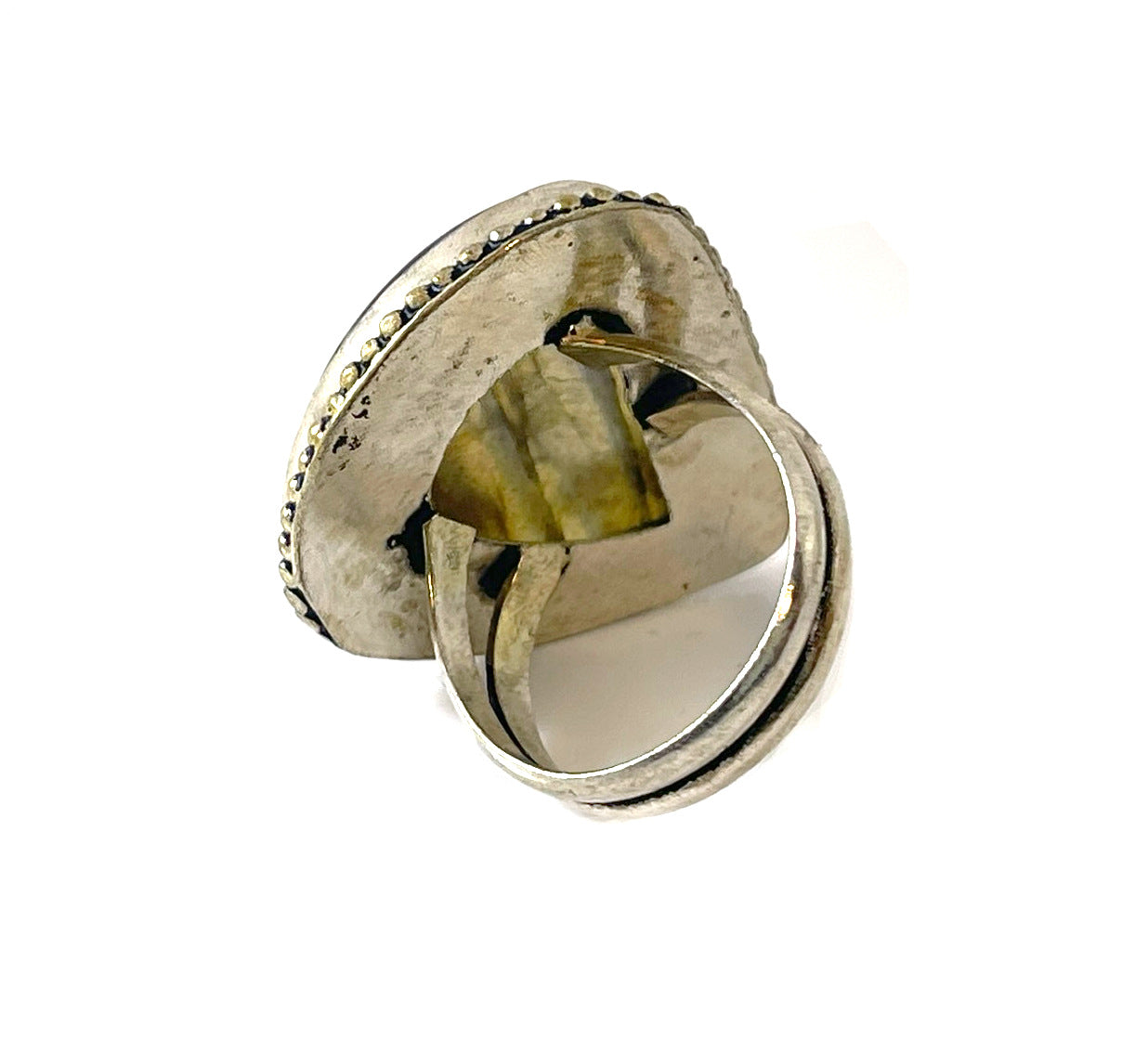 One of a Kind Labradorite Statement Ring – Sterling Silver, Size 9