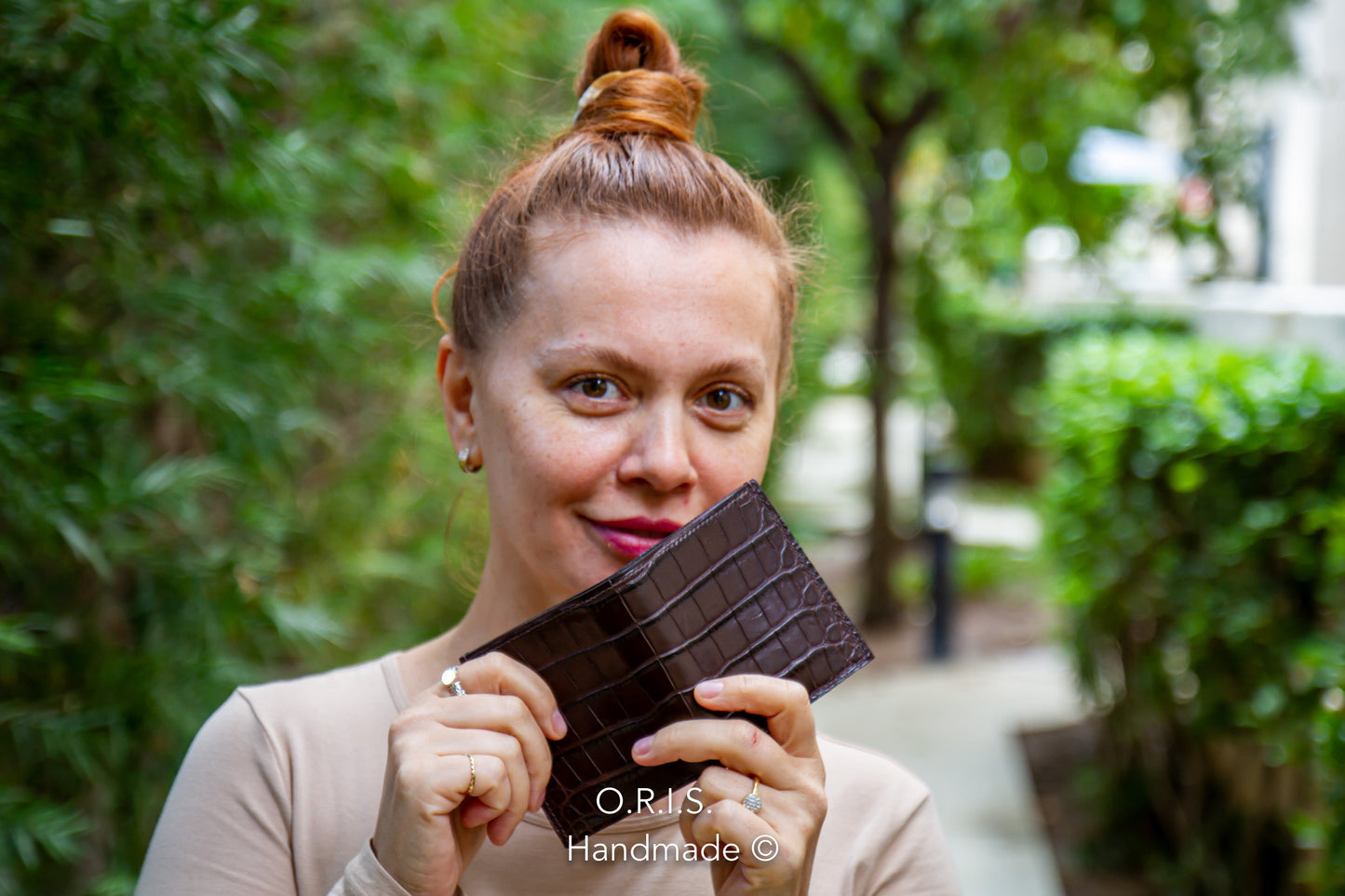 American Alligator Wallet - Matte Brown