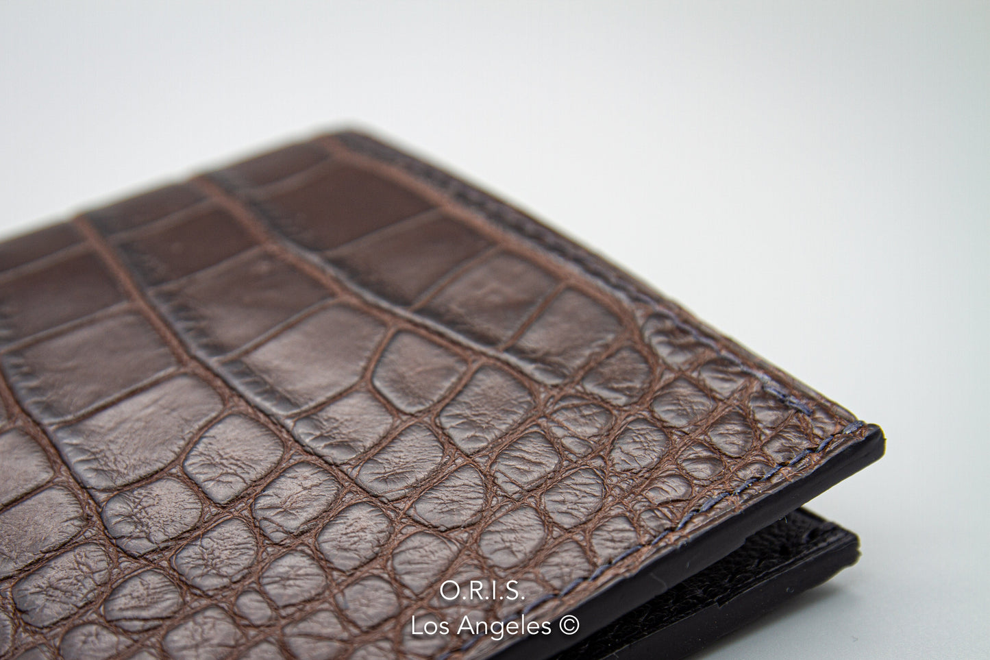 American Alligator Bifold Wallet - Chocolate Brown