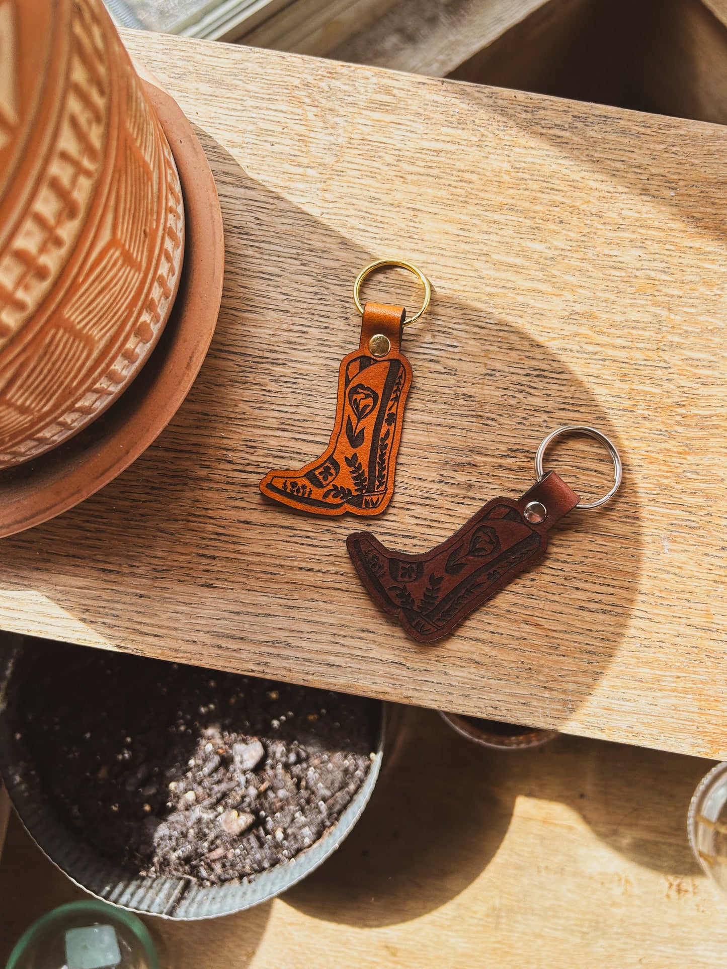 Cowgirl Boot Keychain