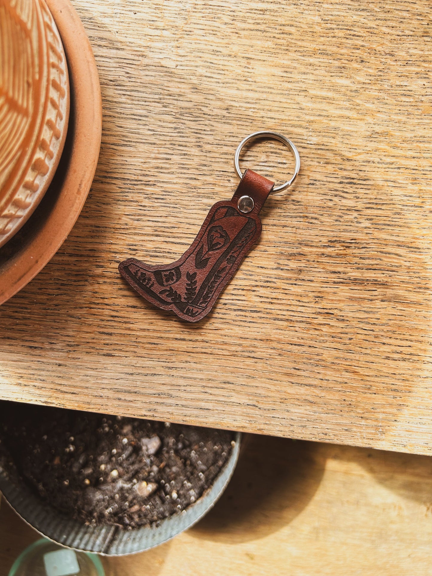 Cowgirl Boot Keychain
