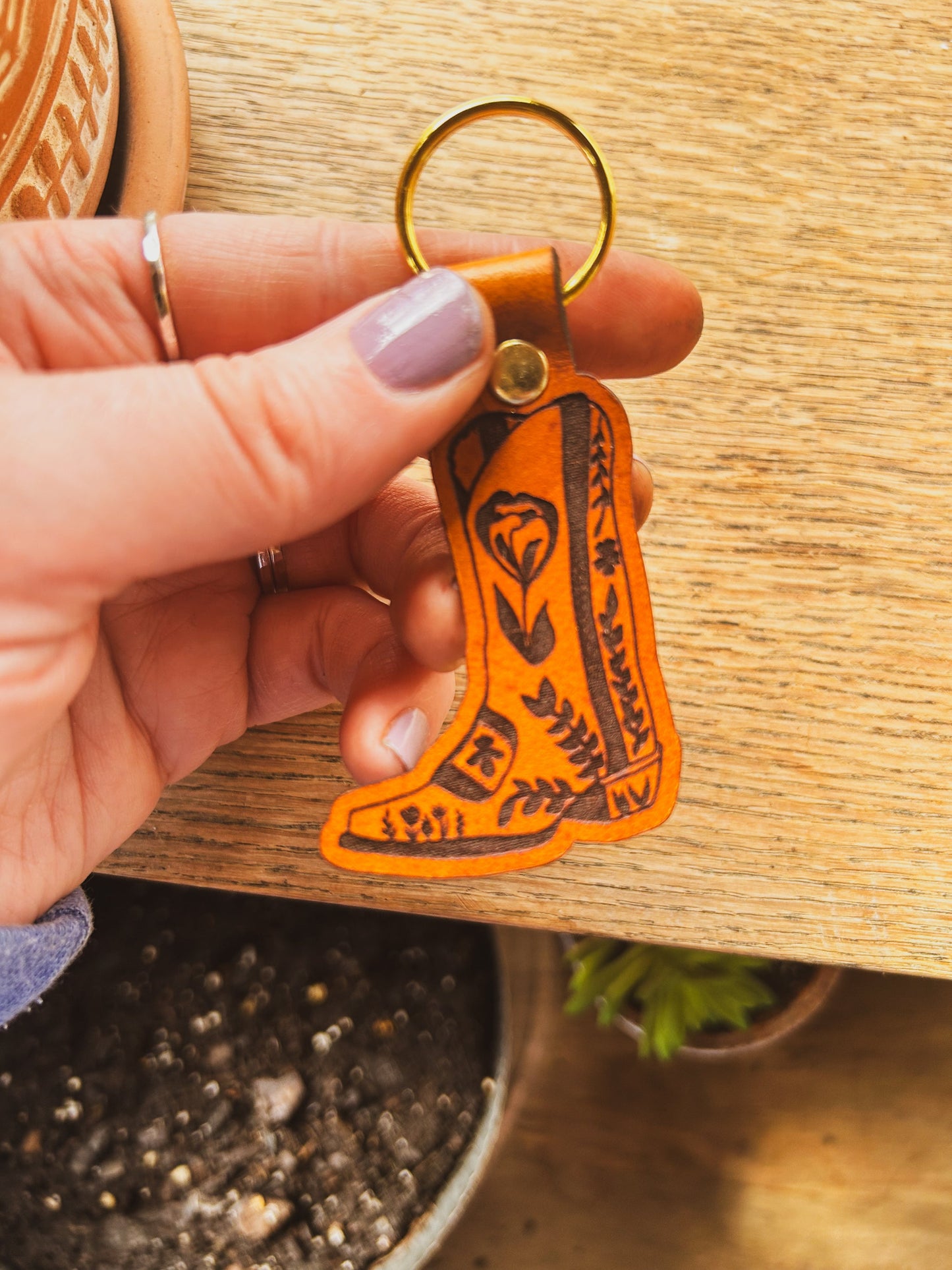 Cowgirl Boot Keychain