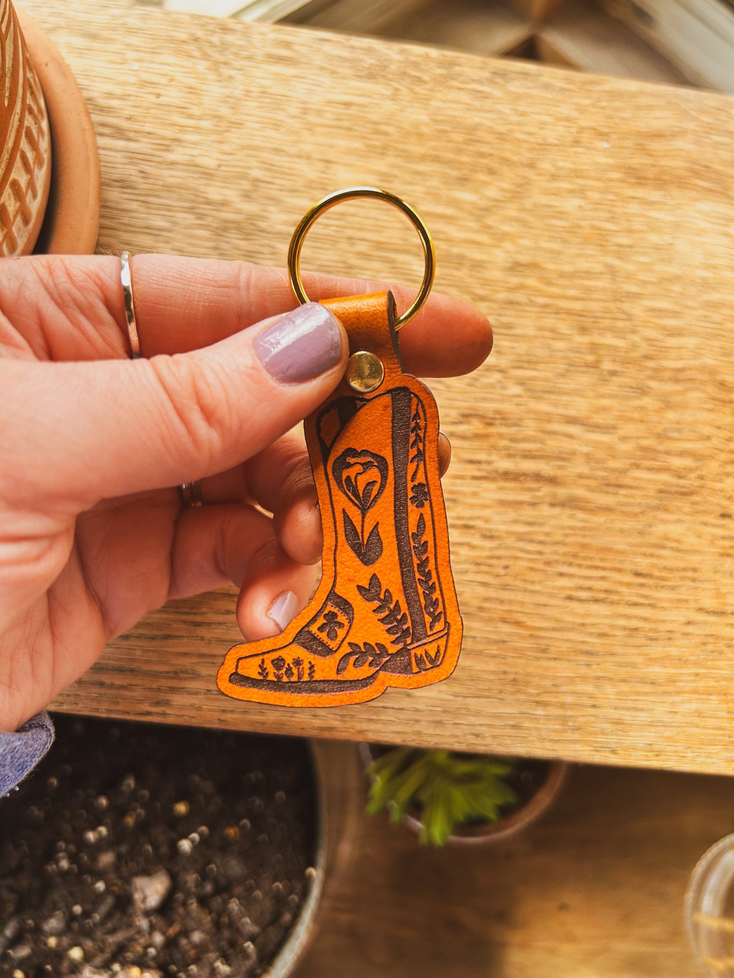 Cowgirl Boot Keychain