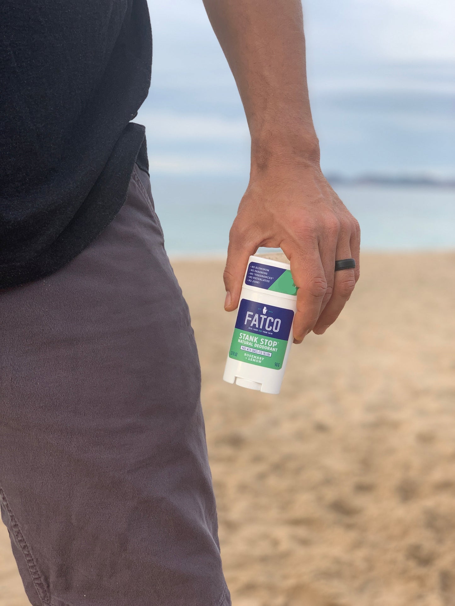 Stank Stop Deodorant Stick, Rosemary+Lemon, 1.7 Oz