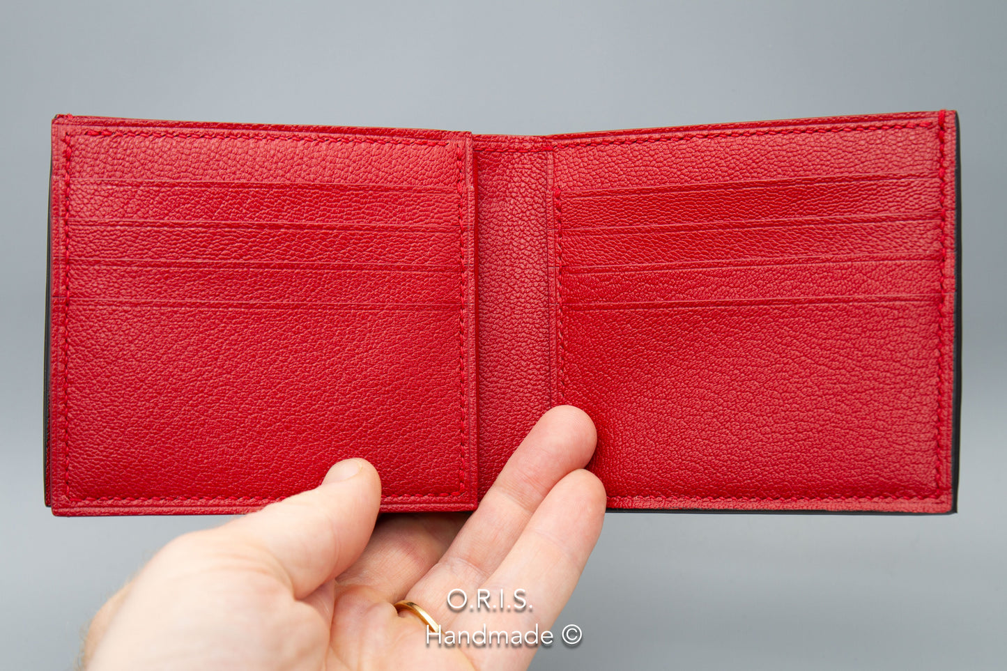 American Alligator Trifold Wallet - Matte Black