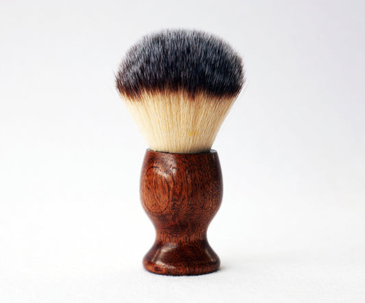 Mahogany Wood Plisson Lather Brush