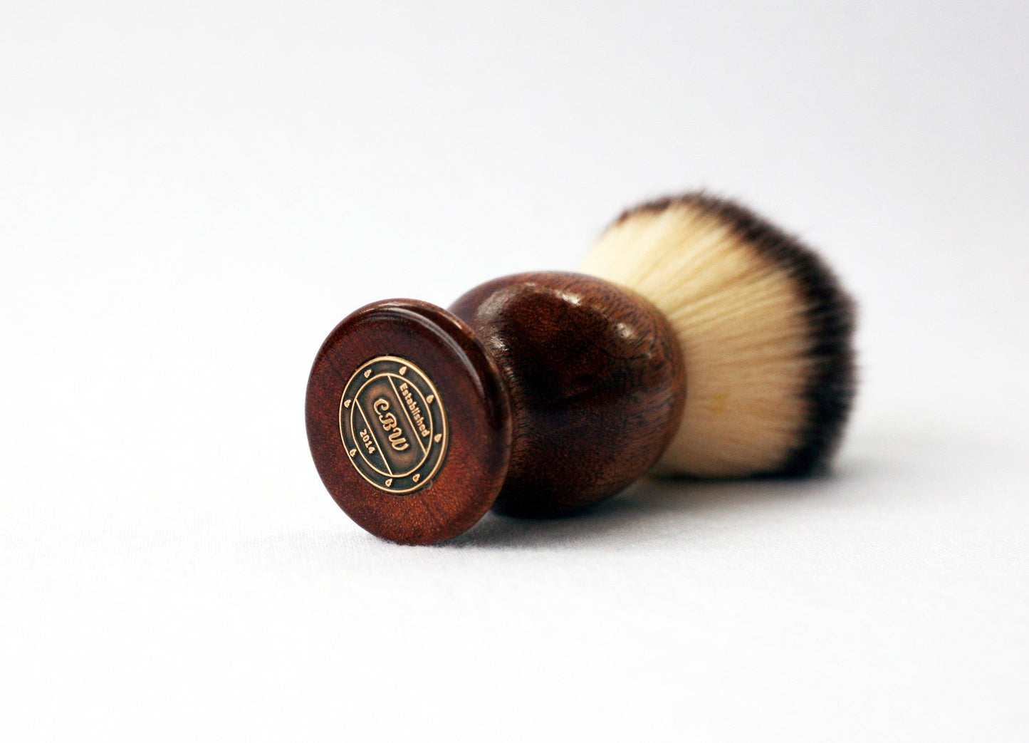 Mahogany Wood Plisson Lather Brush
