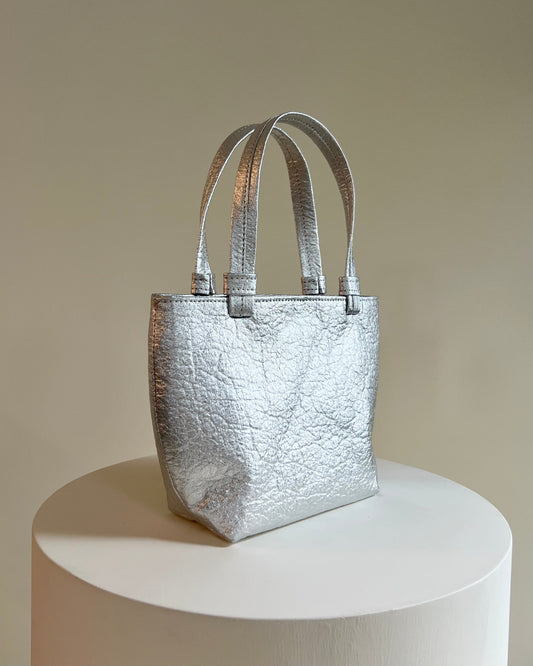 Mini Tote, Silver