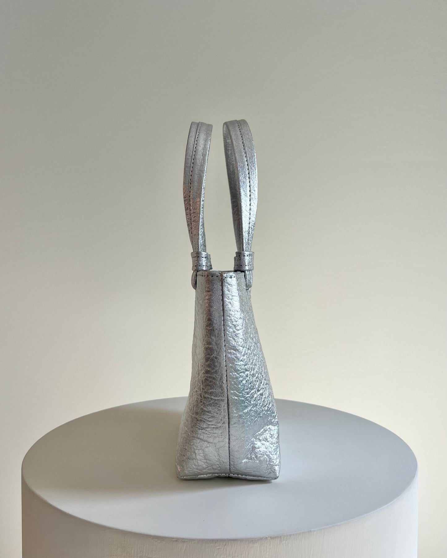 Mini Tote, Silver