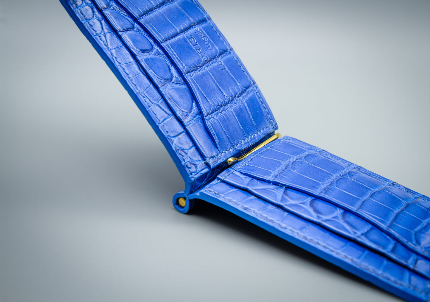 Crocodile Money Clip Wallet - Blue