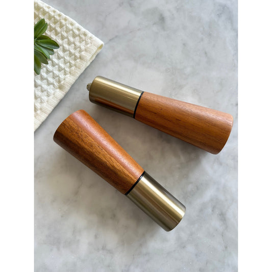 Acacia Wood Salt & Pepper Grinders
