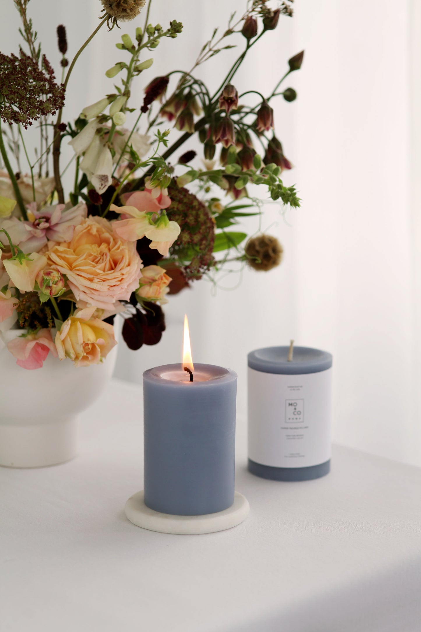 Bluebell | Beeswax Pillar Candle