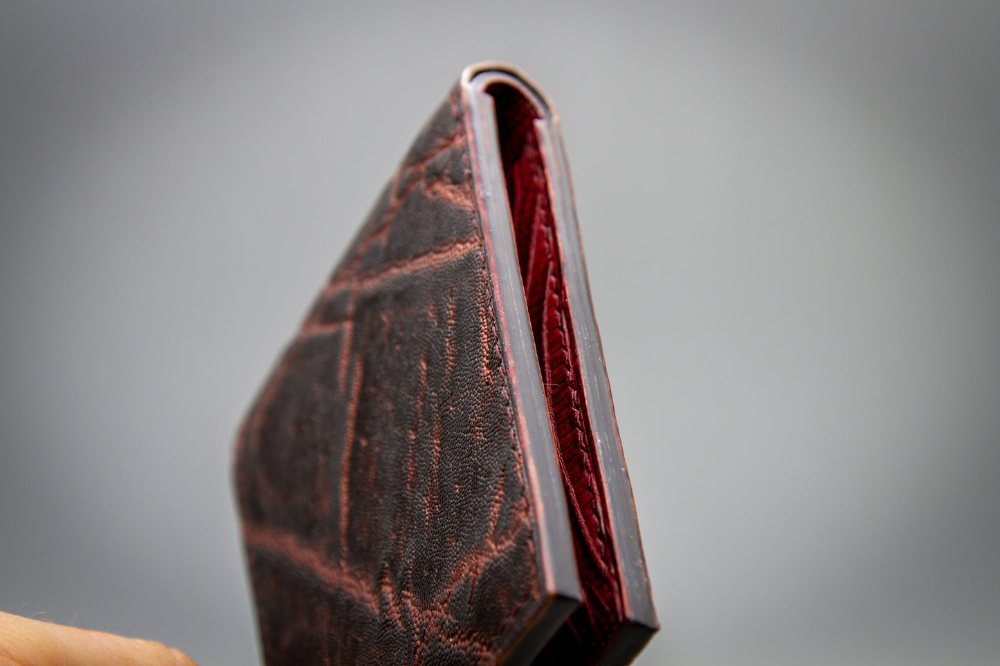Elephant Leather Wallet - Burgundy