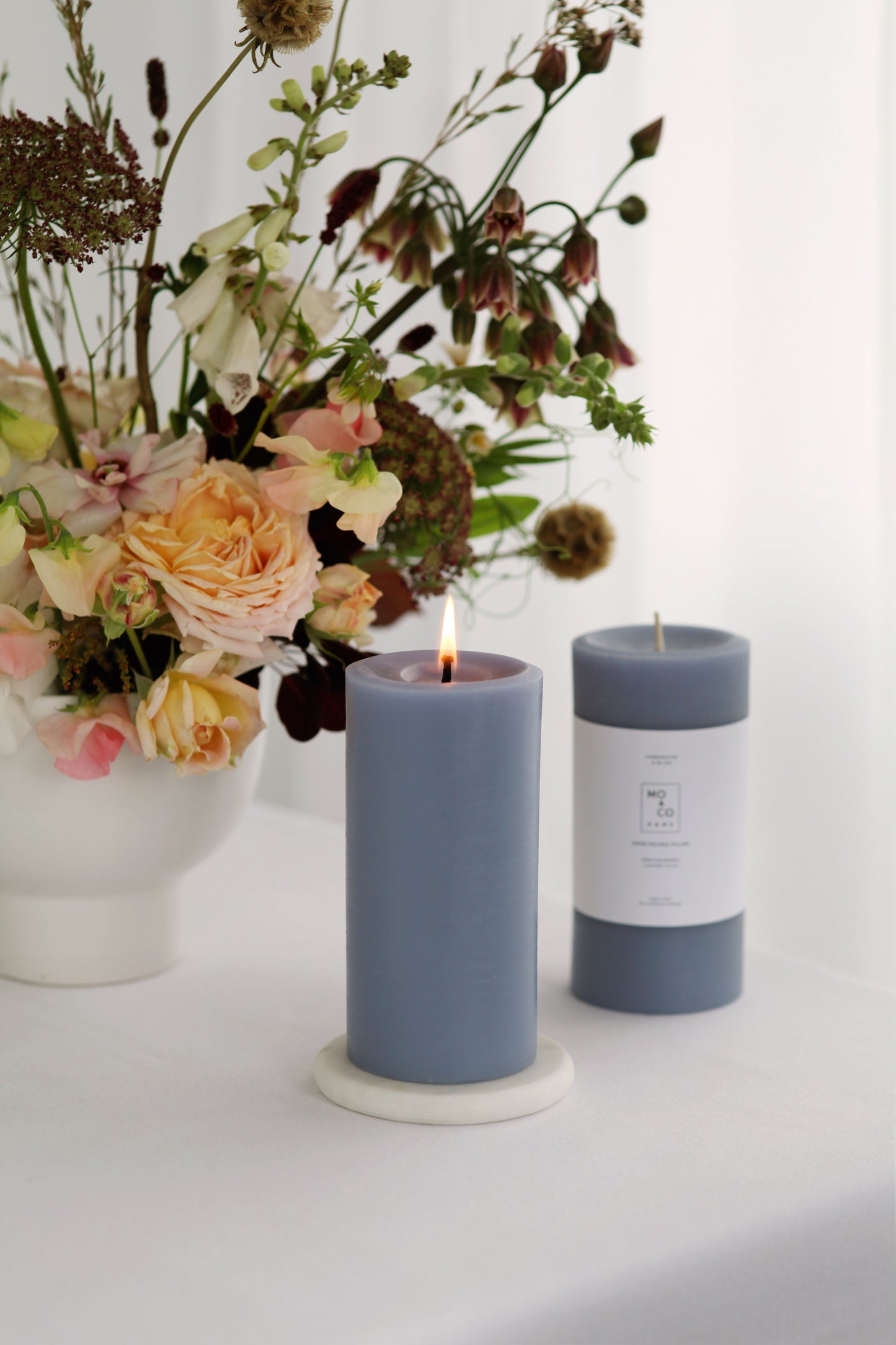 Bluebell | Beeswax Pillar Candle
