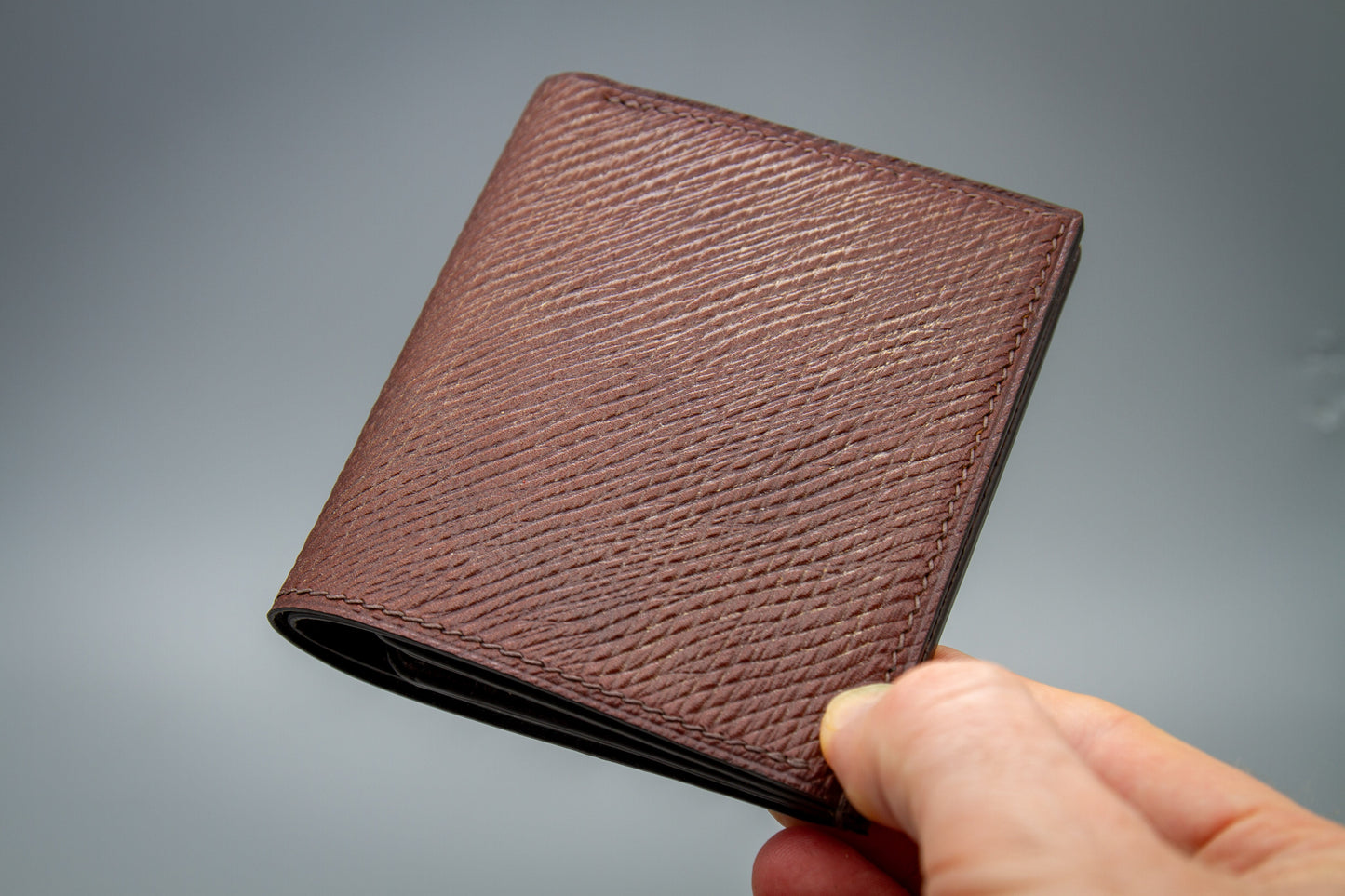 Russian Hatch Leather Wallet - Brown