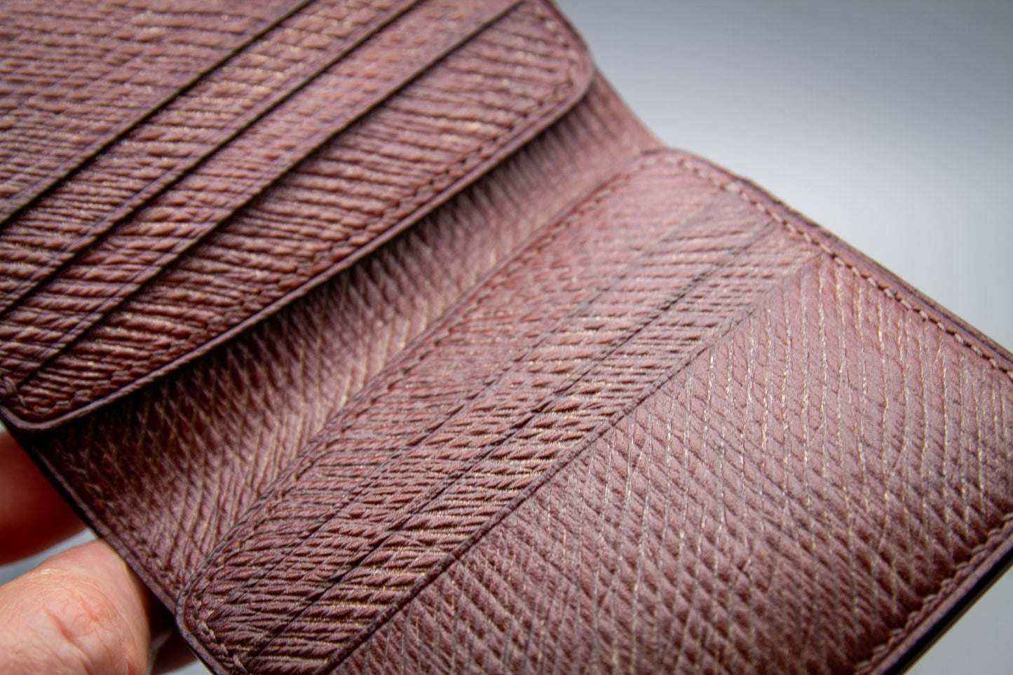 Russian Hatch Leather Wallet - Brown