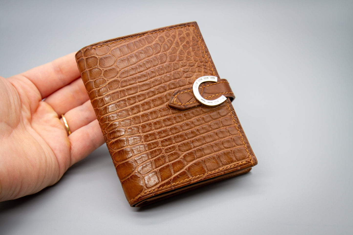 Small Alligator Leather Wallet for Women