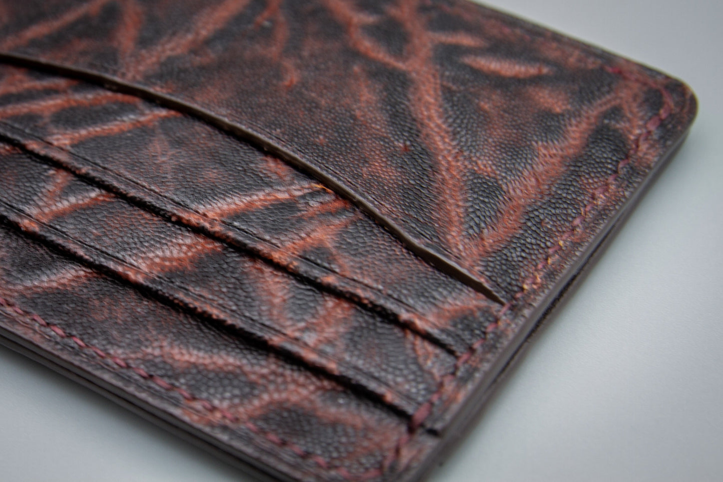 Elephant Card Holder Wallet - Burgundy