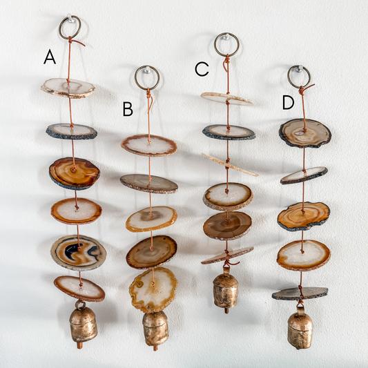 Natural Agate Hanging for Wall or Ceiling - Carmella Design