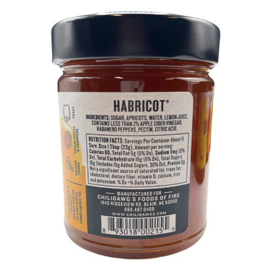 Habricot Pepper Spread | 9 oz | Gluten Free | Chili Dawg's Foods of Fire