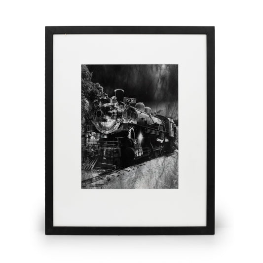 "The 237 Lincoln Train" | Black and White Framed Print | By Kent Theesen