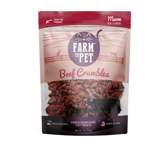 Beef Crumbles for Cats | 100% Protein Cat Treats