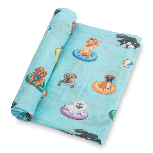 Poolside Pups Swaddle Blanket