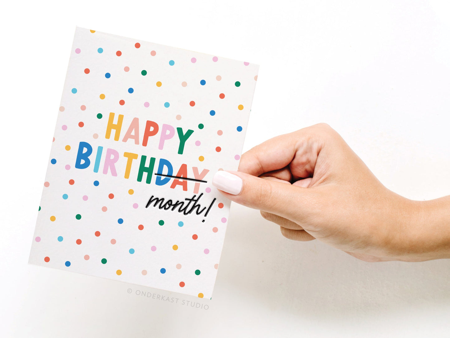 Happy Birth-month Letterpress Greeting Card