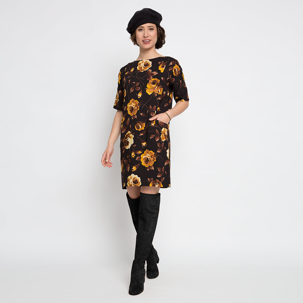 Claudine Dress - Honey Floral