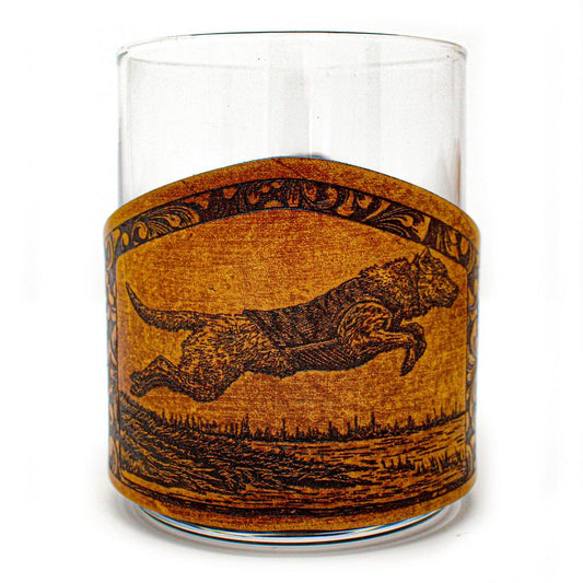Handcrafted Leather Whiskey Glass Wraps | Leaping Lab