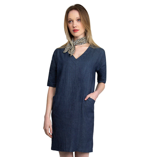 Delphine Dress - Lightweight Denim