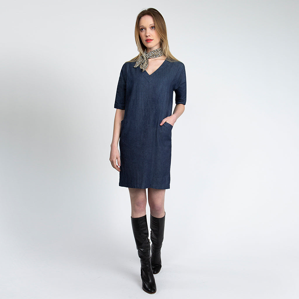 Delphine Dress - Lightweight Denim