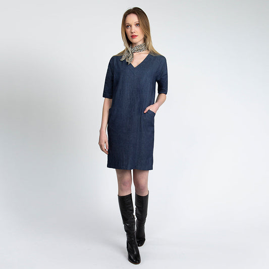 Delphine Dress - Lightweight Denim