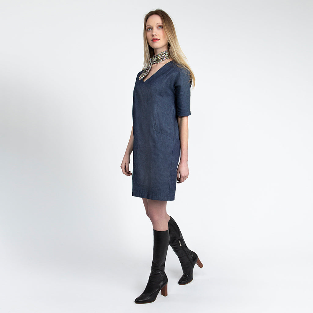 Delphine Dress - Lightweight Denim