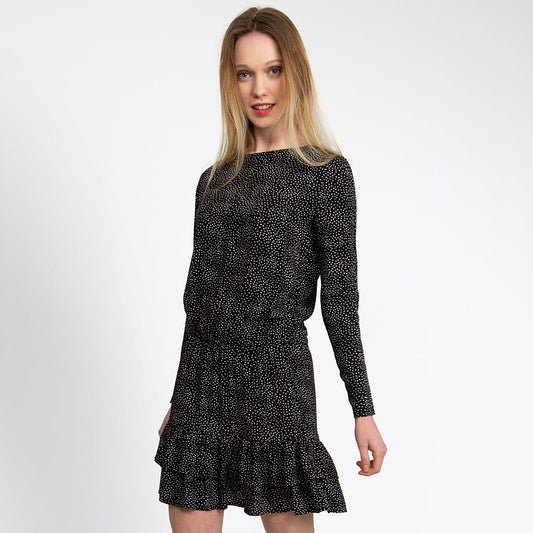 Filippa Dress - Black/White Dot