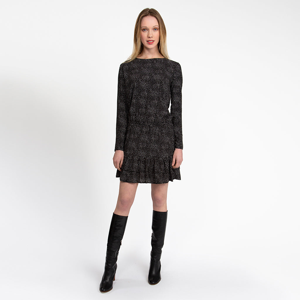 Filippa Dress - Black/White Dot