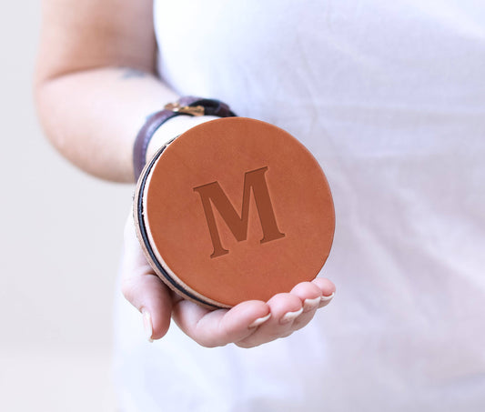 Genuine Leather Coaster Set (4) All for American