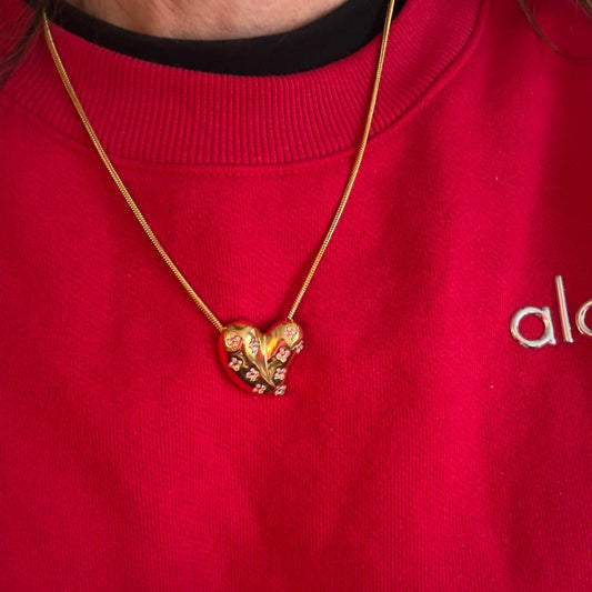 Amor  Heart  Gold Necklace