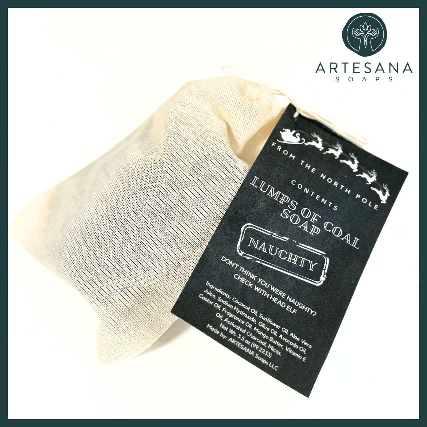 Lumps of Coal Soap - 3.5 oz  Bag