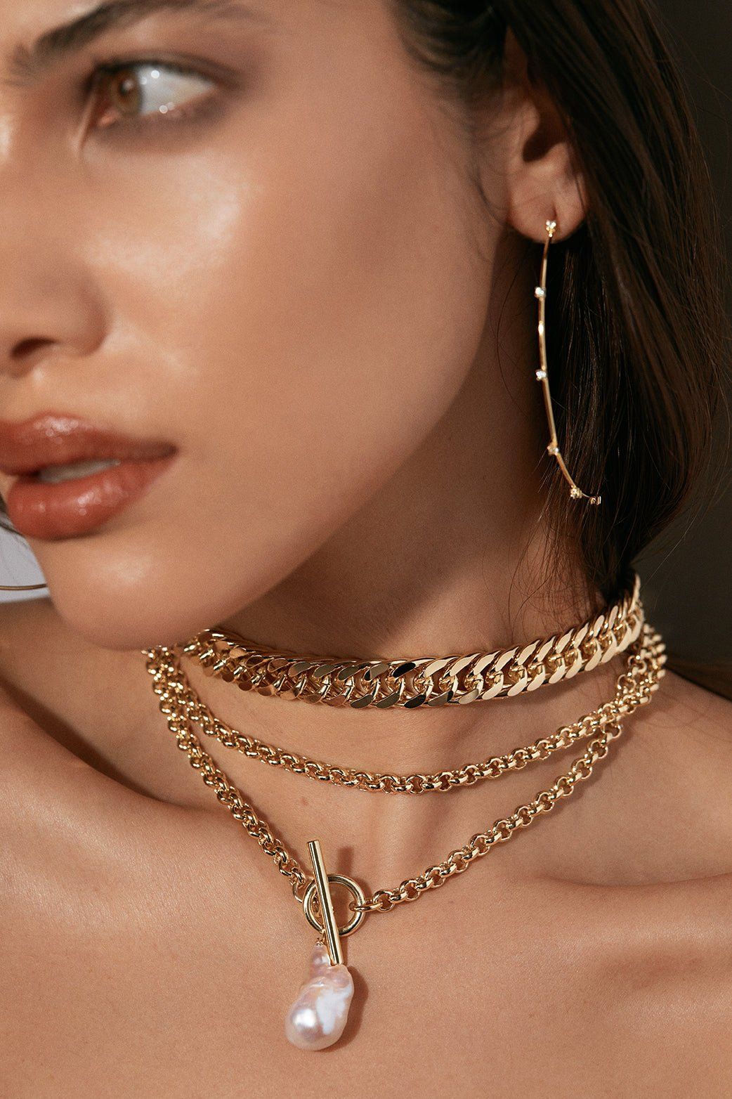 Micro Royal Toggle & Xl Baroque Pearl Pendant Necklace