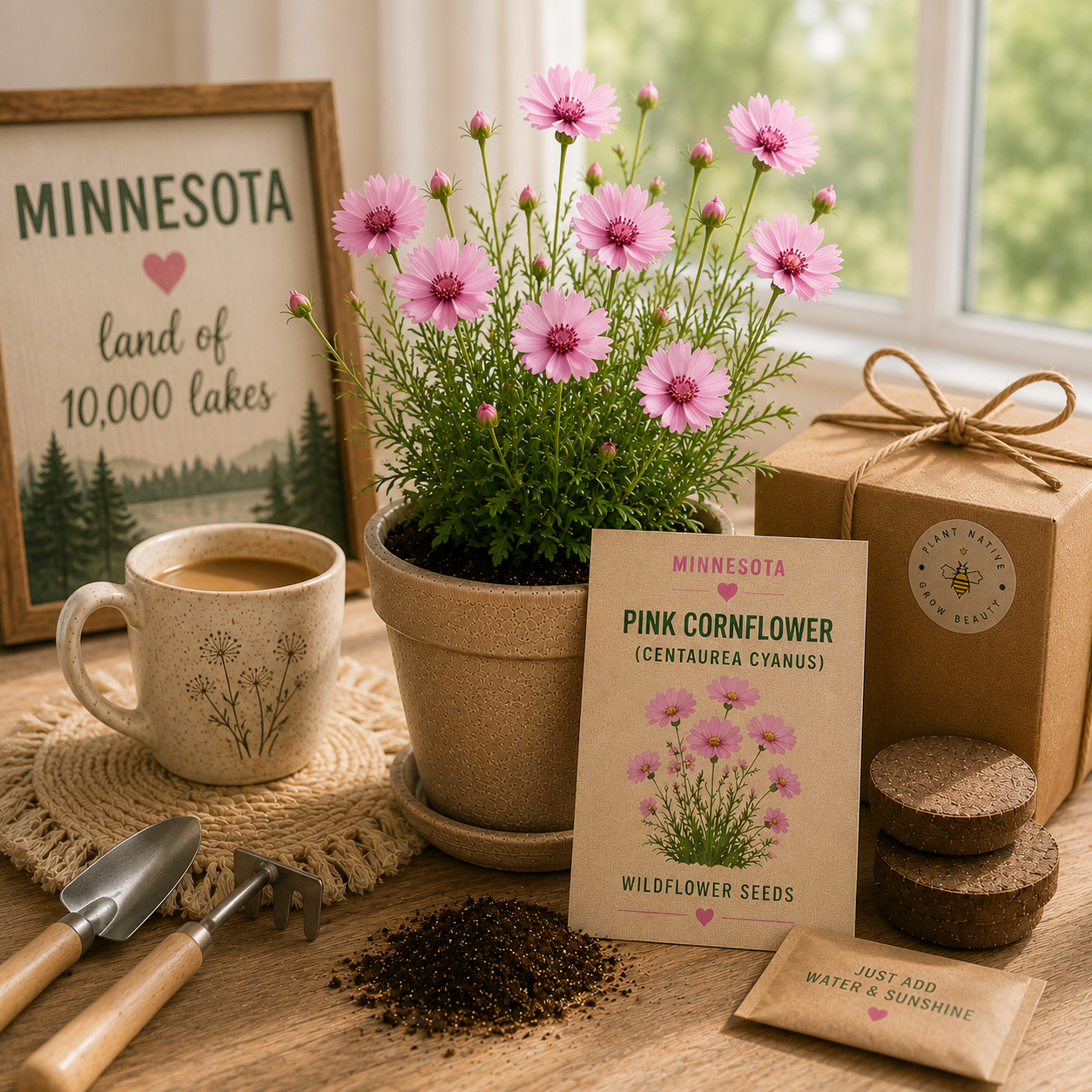 Minnesota Pink Cornflower Grow Kit