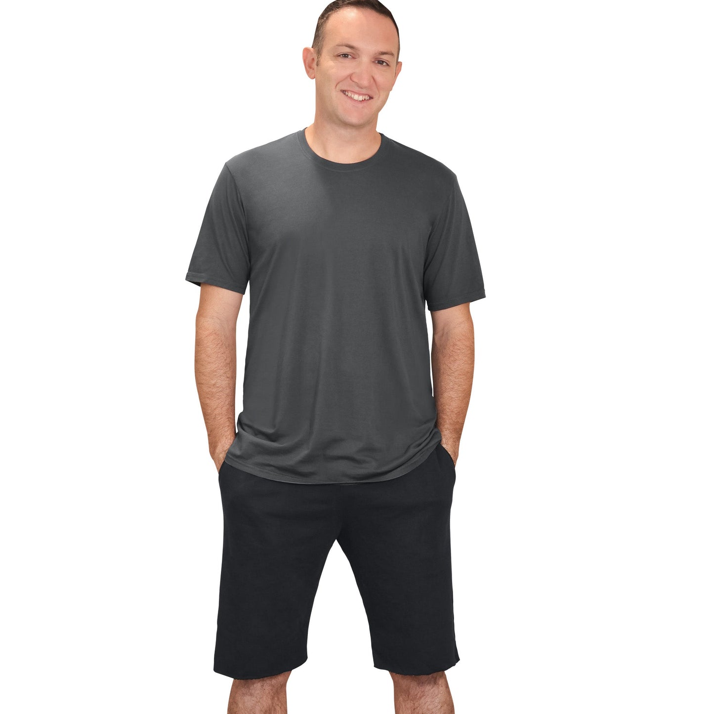 The Softest Men's 100% Cotton Fleece Athletic Short | Denim Blue
