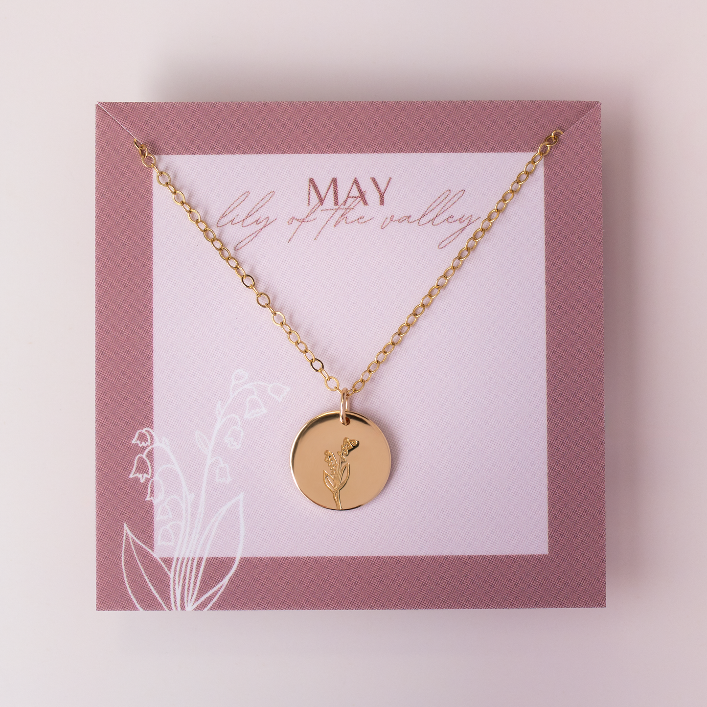 May Birth Flower Necklace • Lily of the Valley