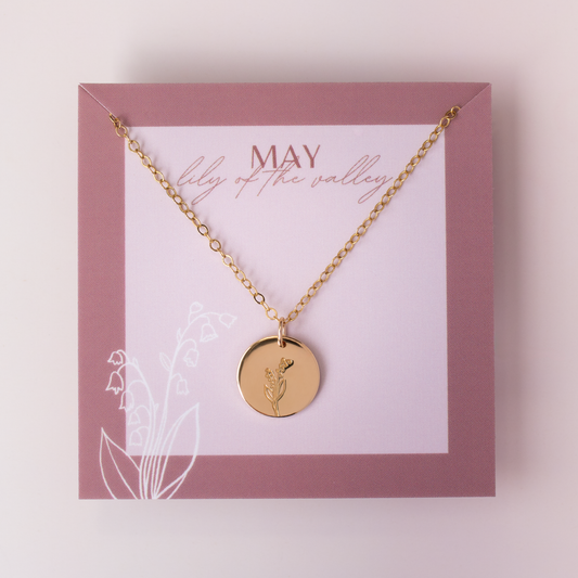 May Birth Flower Necklace • Lily of the Valley