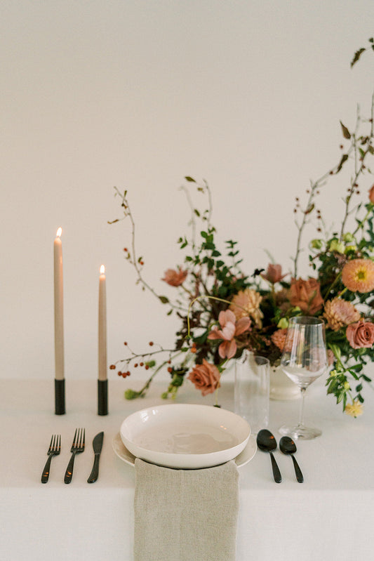 Clay | Dipped Beeswax Taper Candles