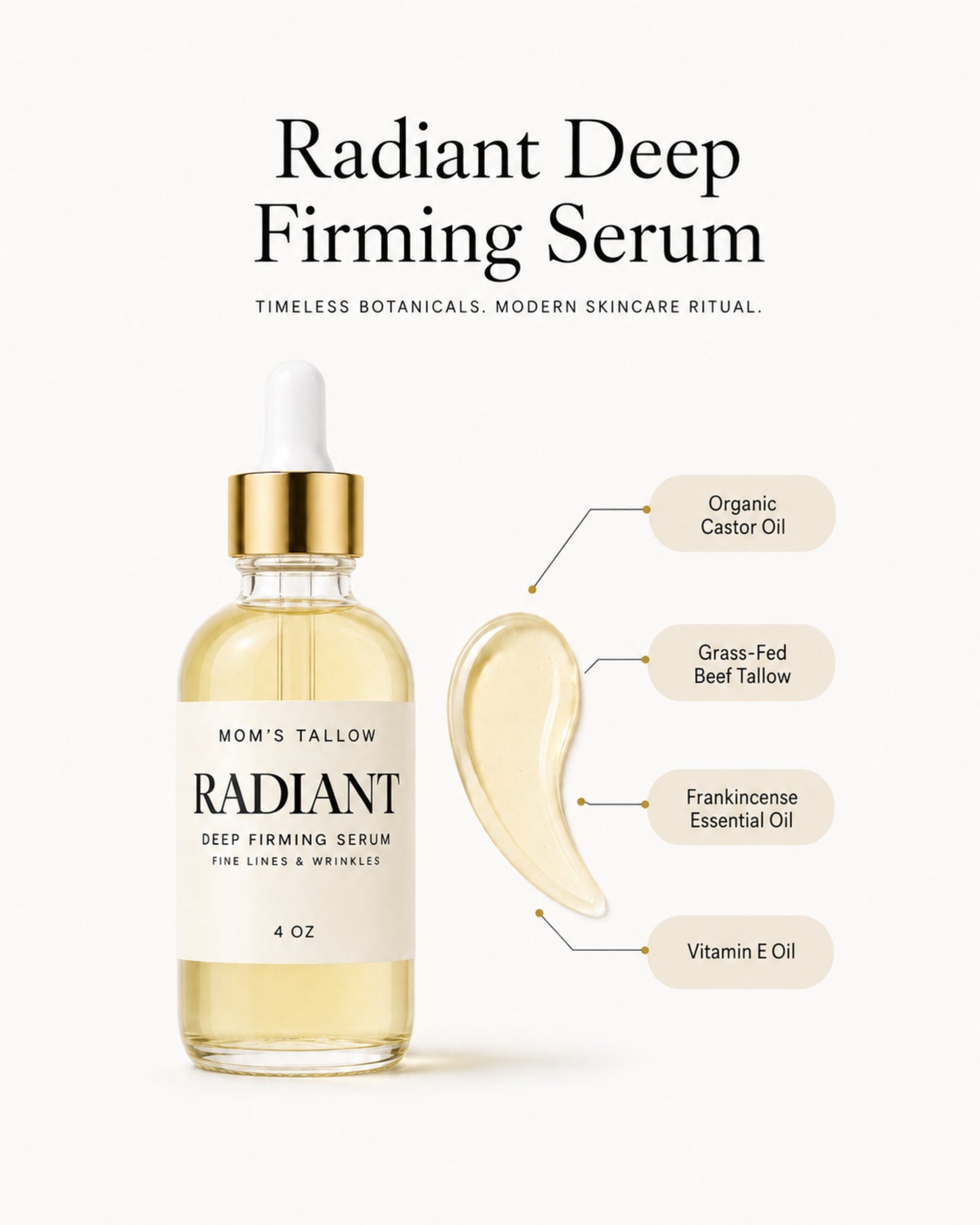 Radiant Deep Firming Serum: Targeting fine line & wrinkles (LARGE 4oz NEW)
