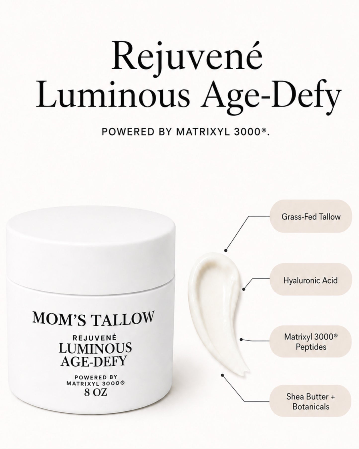 Advanced Rejuvené Luminous Age-Defy Face/Neck Cream: Featuring Matrixyl® 3000 (+ Free 4oz Deep Firming Serum)