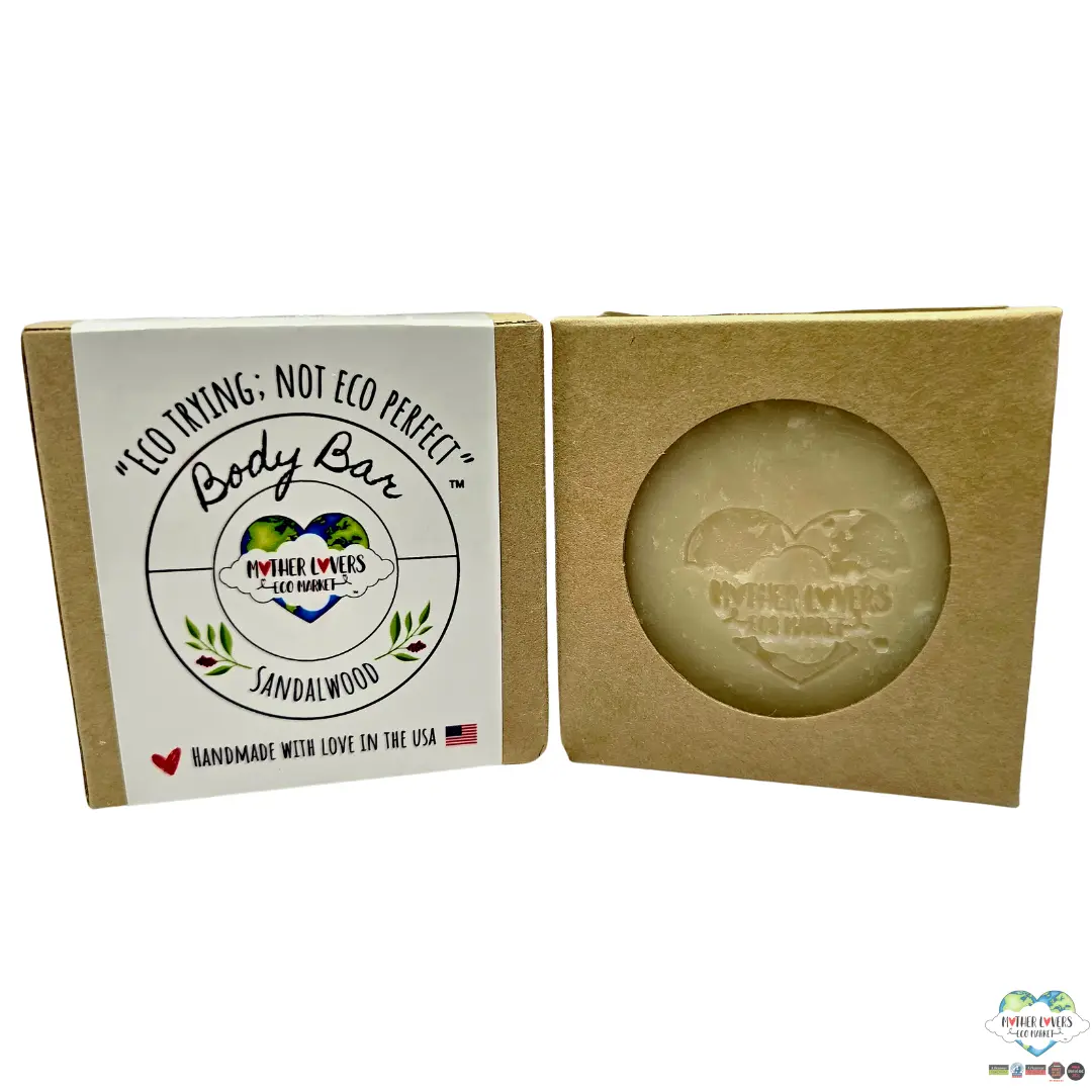 Mother Lovin Body Bar - Sandalwood - 4 oz - Handmade - Vegan - Organic - Zero Waste