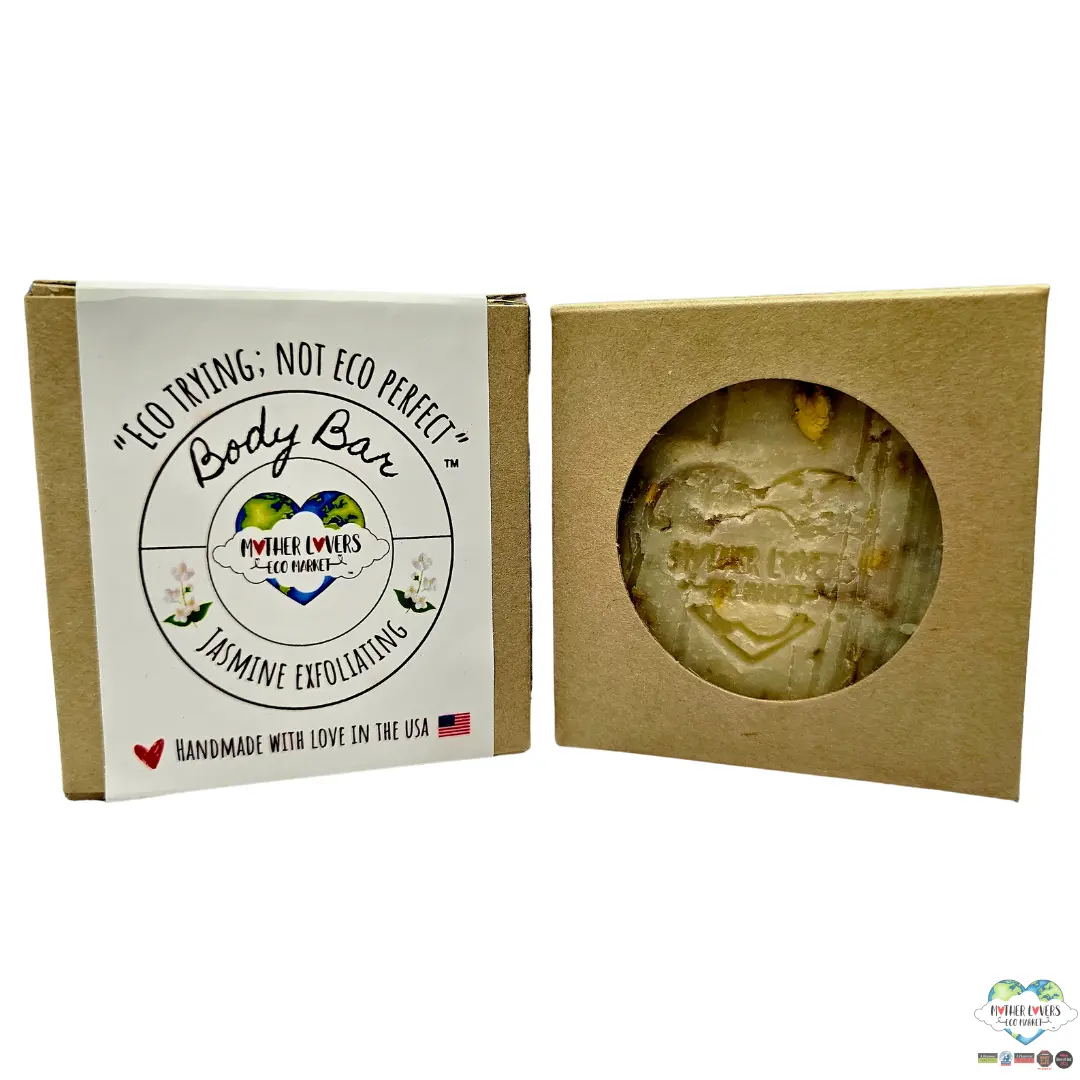 Mother Lovin Body Bar Soap - Jasmine - 4 oz - Handmade - Natural - Vegan - Organic - Zero Waste